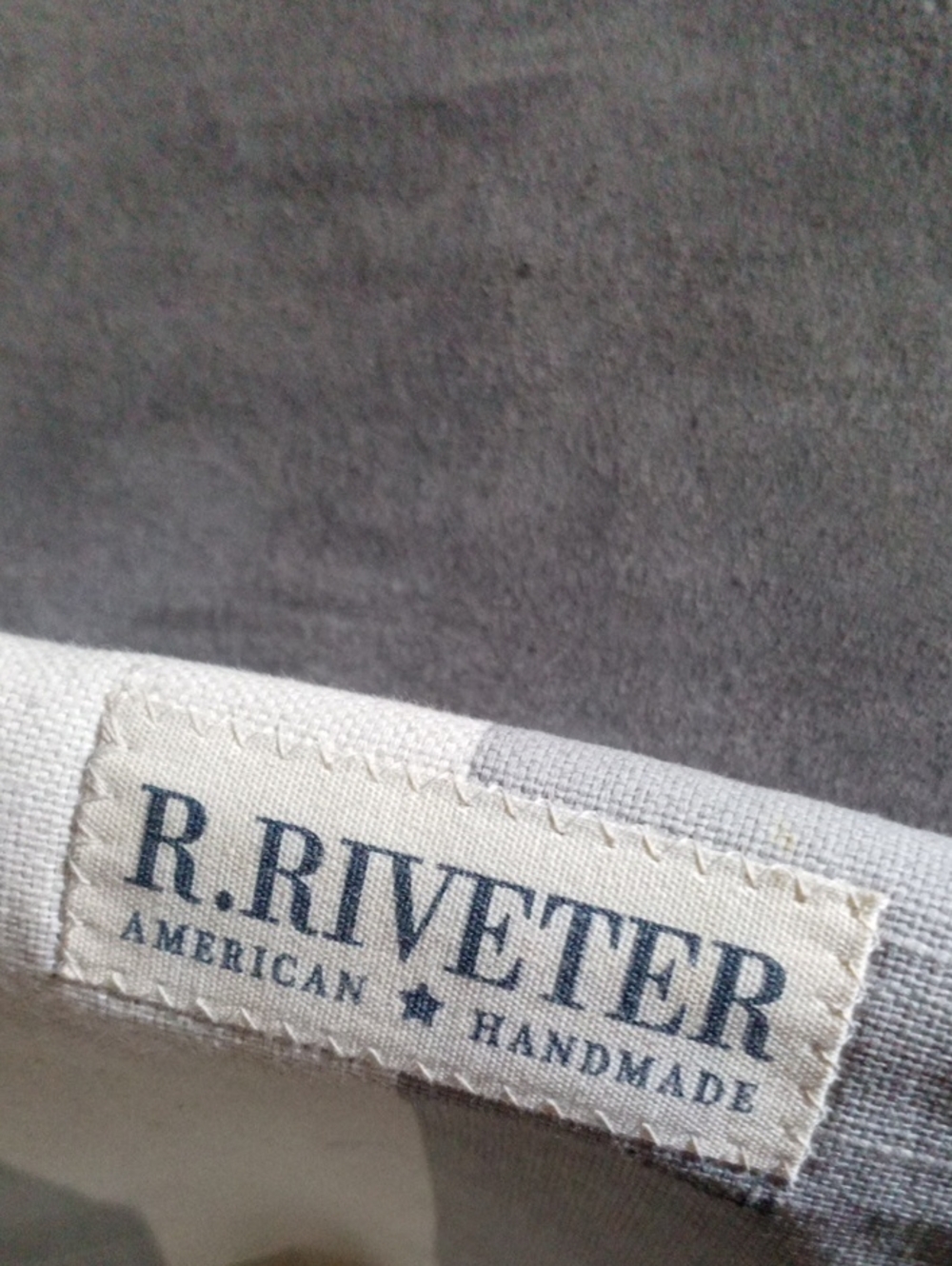 R. Riveter Handmade American Canvas Tote - Gray